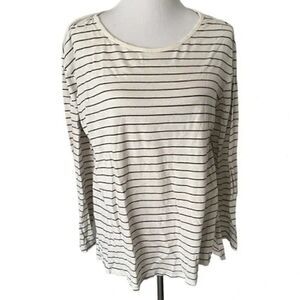 BP. Long Sleeve Scoop Neck Striped Top size M